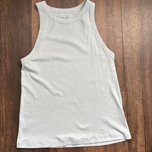 Rachel Zoe Women’s Light Blue Ribbed Racer Back Tank Top